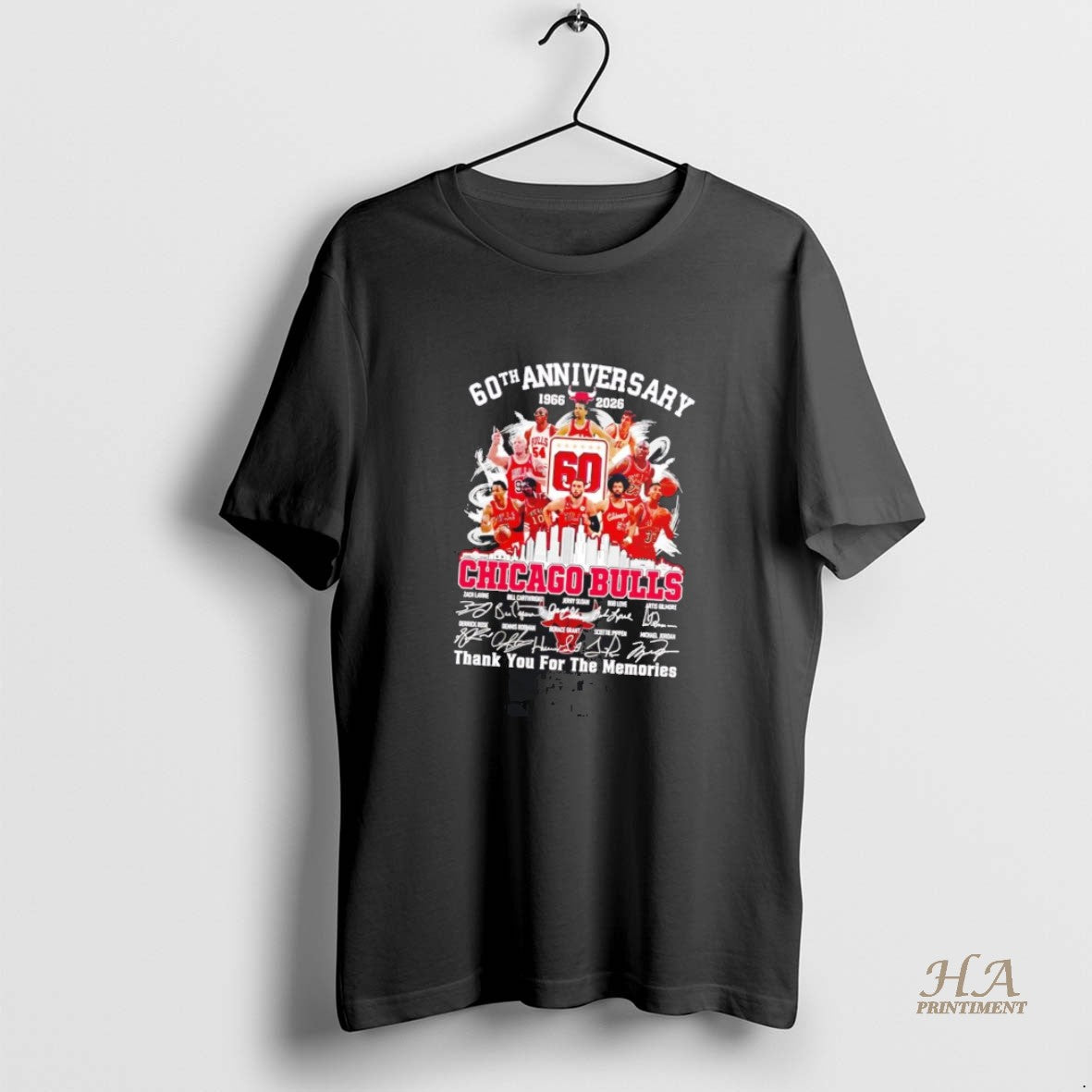 Official 60th Anniversary 1966 2026 Chicago Bulls Team Players
