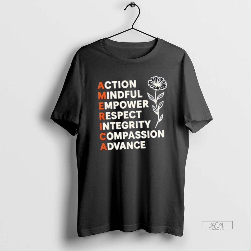 Official American Action Mindful Empower Respect Integrity Compassion Advance