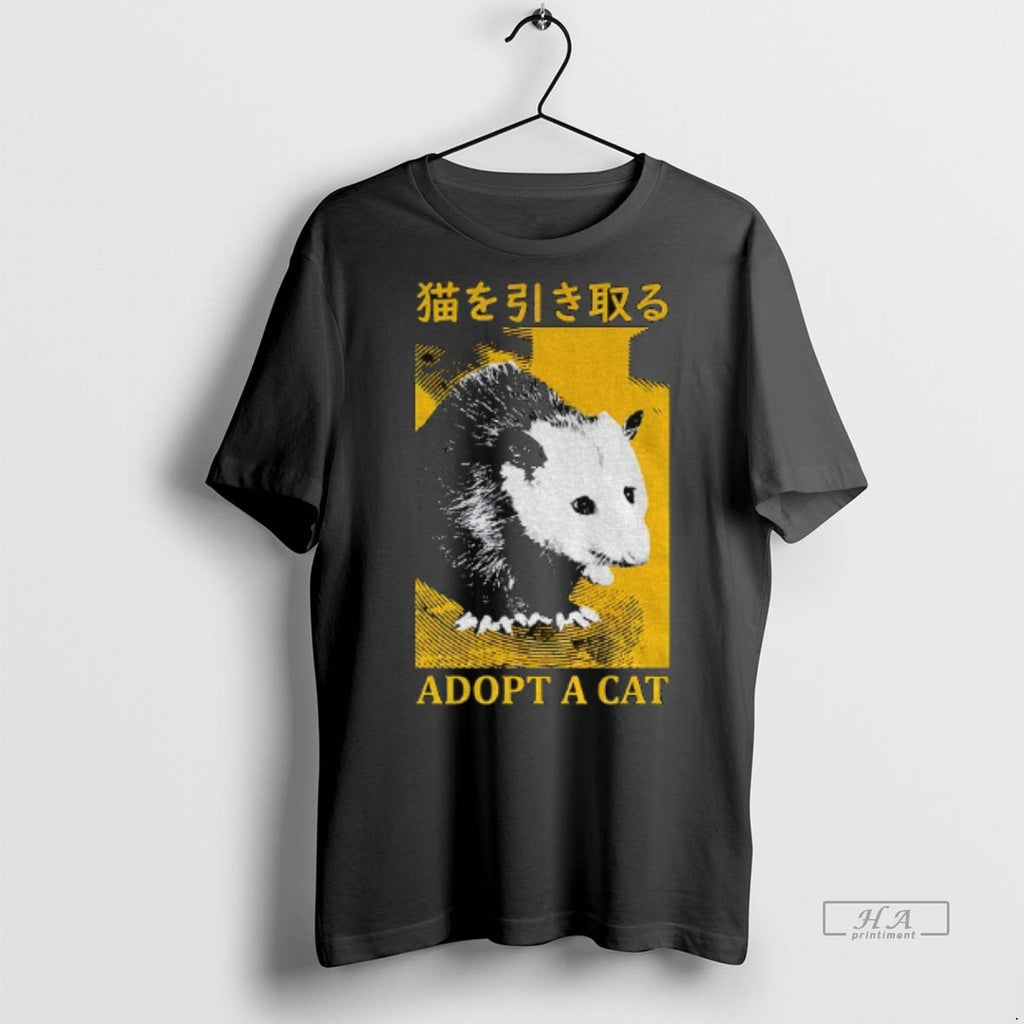 Official Adopt A Cat Opossum Japanese Shirt