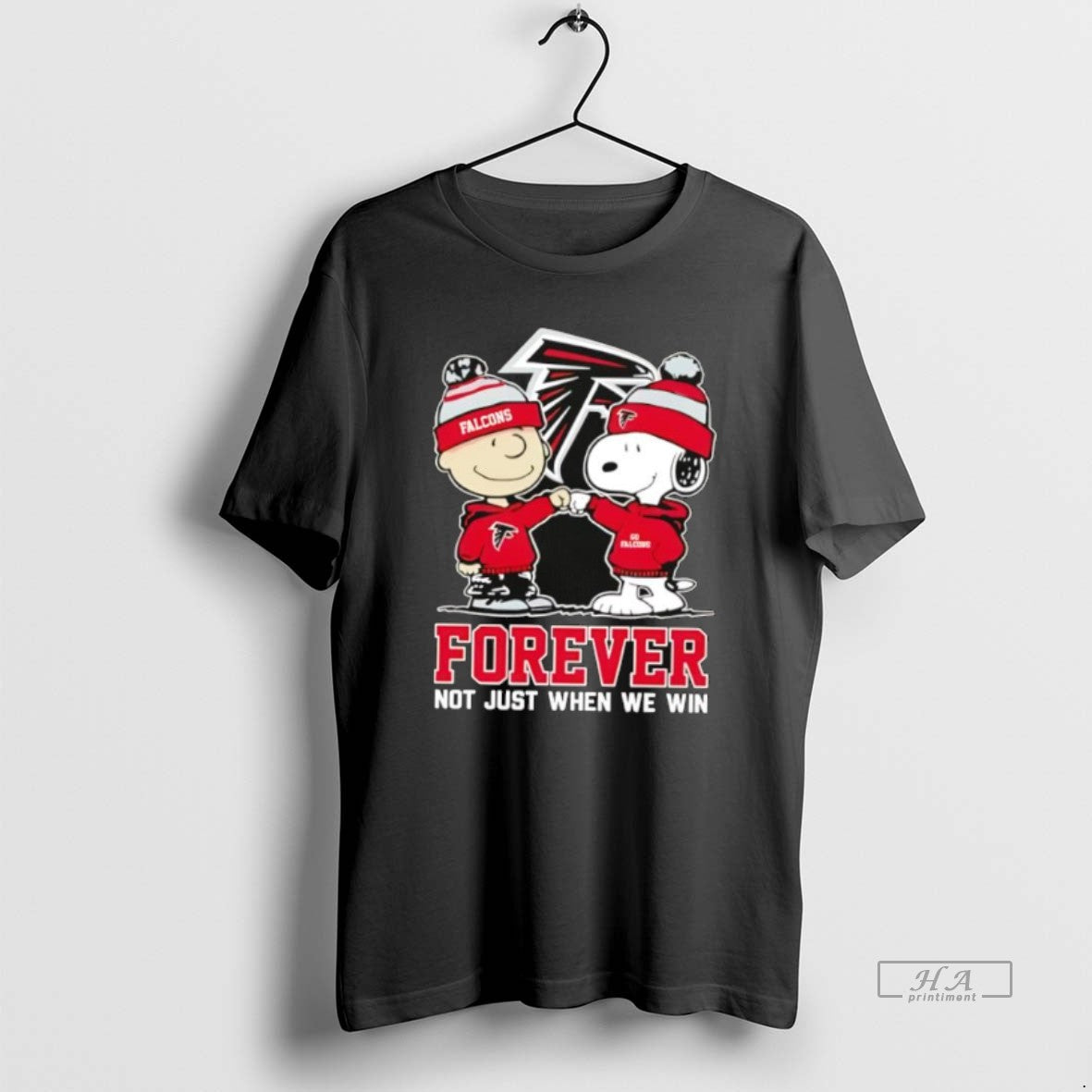 Official Atlanta Falcons Charlie Brown And Snoopy Forever Not Just When We Win