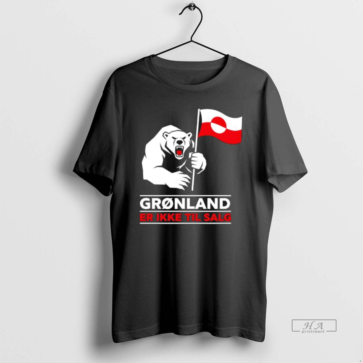 Official Bear Holding Greenland Flag Gronland Er Ikke Til Salg Political