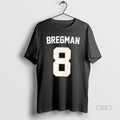 Official Bregman 8 Baseball Player Name And Number Custom