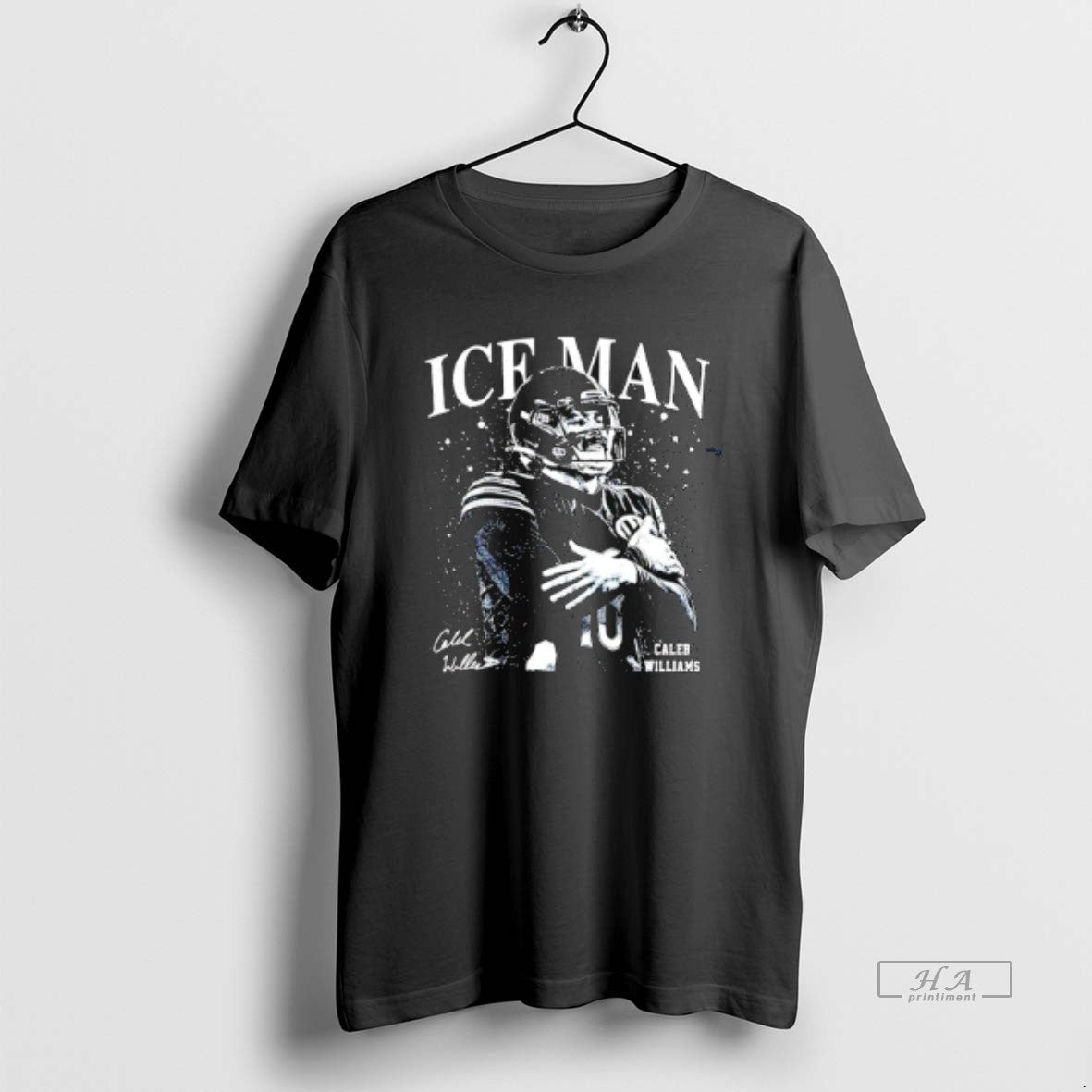 Official Caleb Williams Ice Man Chicago Bears Signature Retro