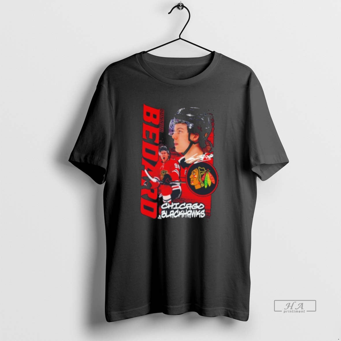 Official Chicago Blackhawks Connor Bedard Playmaker Graphic Tee