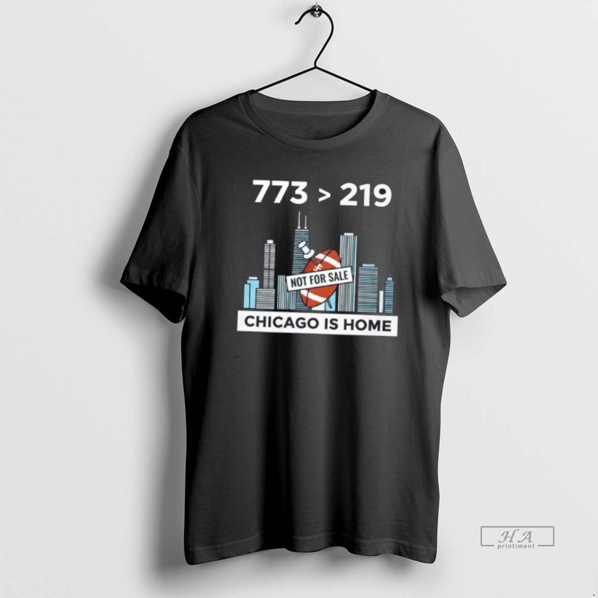 Official Chicago Is Home Not Indiana Football City Skyline Tee