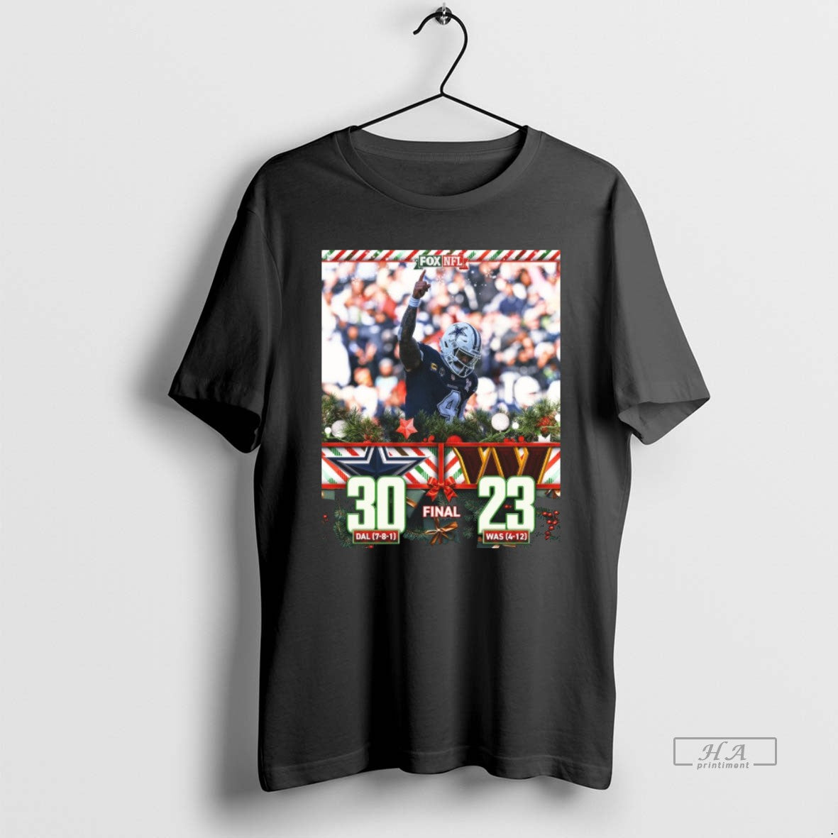 Official Christmas Day Nfl Dallas Cowboys Defeated Washington Commanders 30 23