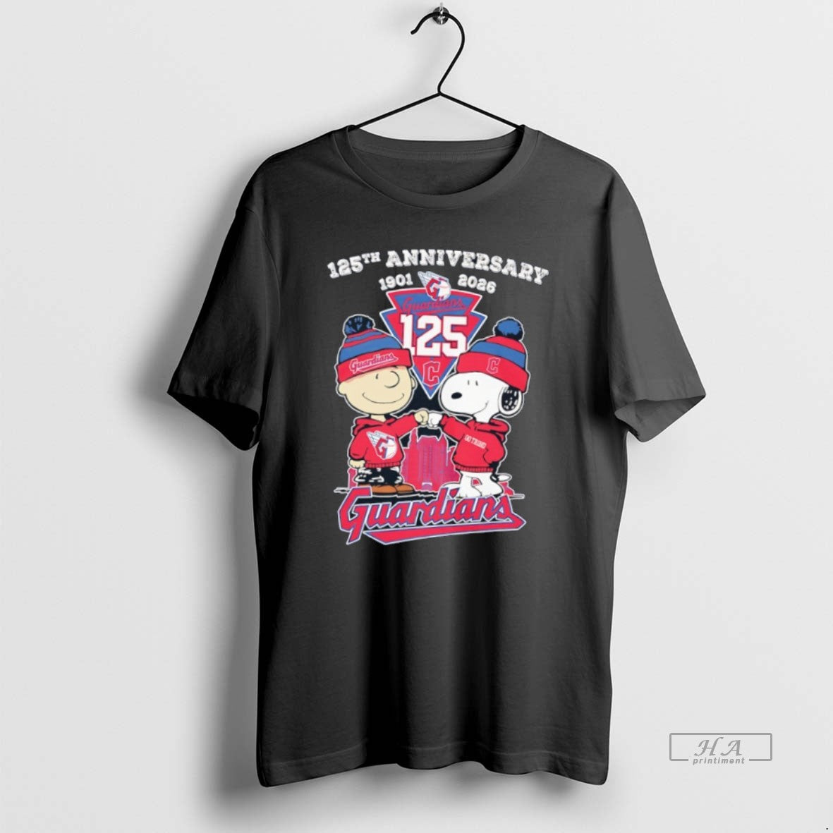 Official Cleveland Guardians 125th Anniversary X Charlie Brown And Snoopy