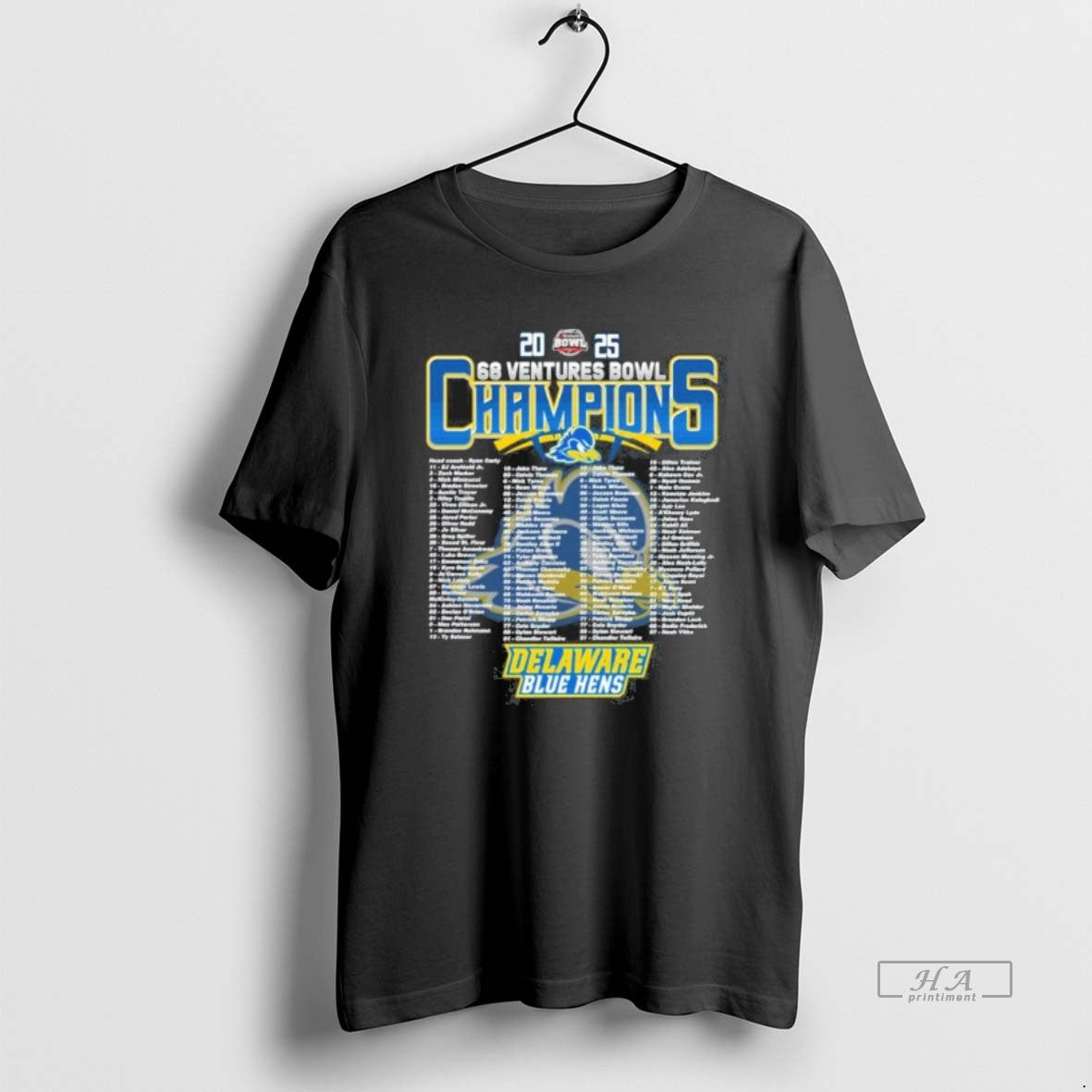 Official Delaware Blue Hens 2025 68 Ventures Bowl Champions Roster