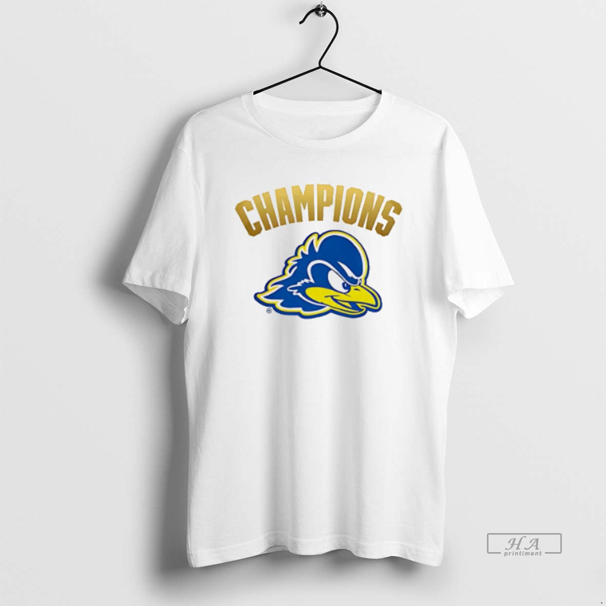 Official Delaware Fightin Blue Hens Football 68 Ventures Bowl Champions 2025 Logo