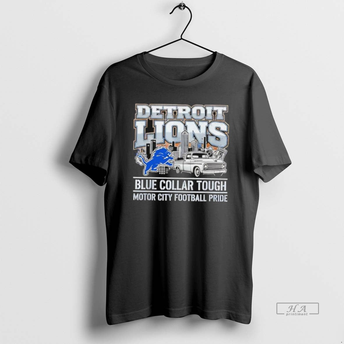 Official Detroit Lions Blue Collar Tough Motor City Football Pride