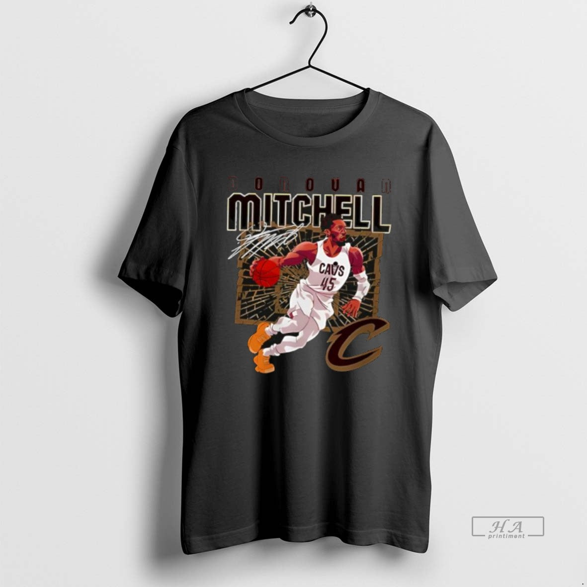 Official Donovan Mitchell Cleveland Cavaliers Shattered Signature
