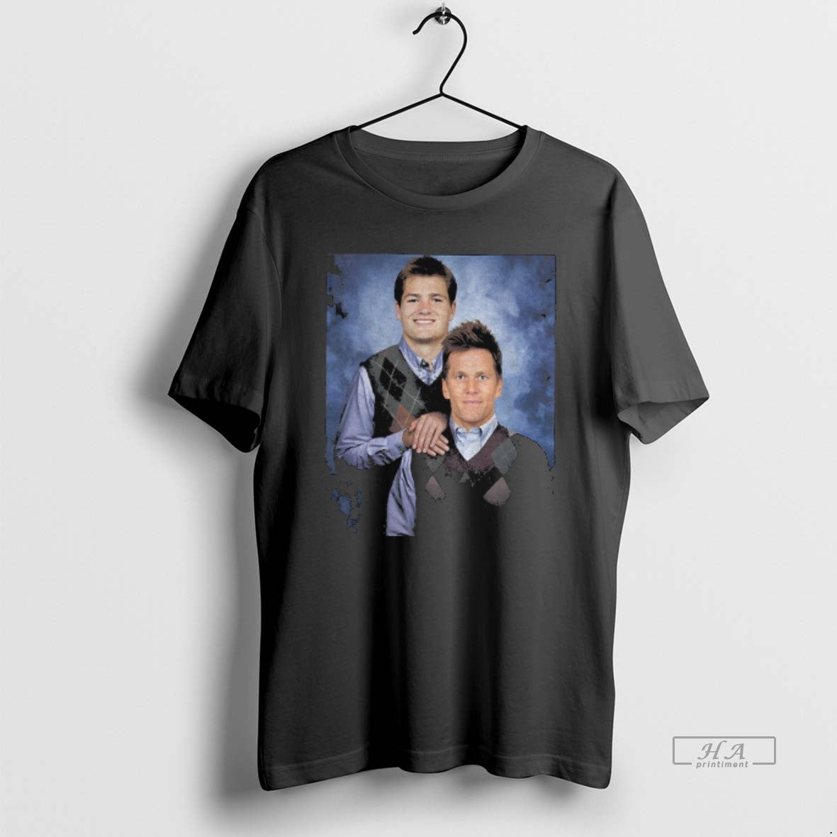 Official Drake Maye And Tom Brady New England Patriots Football Step Brothers Vintage