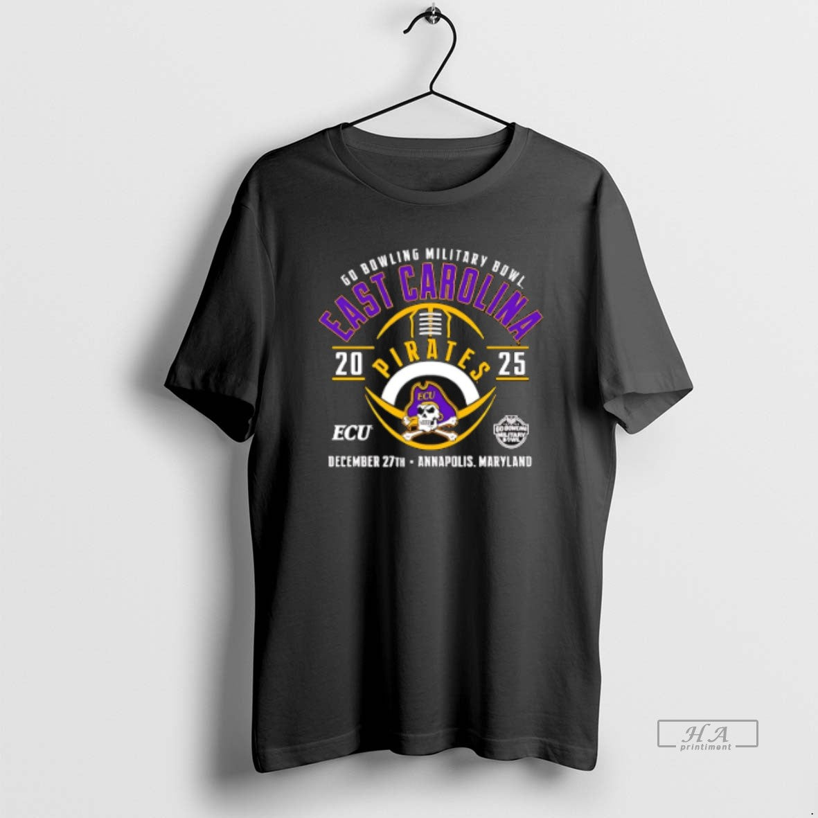 Official East Carolina Pirates 2025 Go Bowling Military Bowl