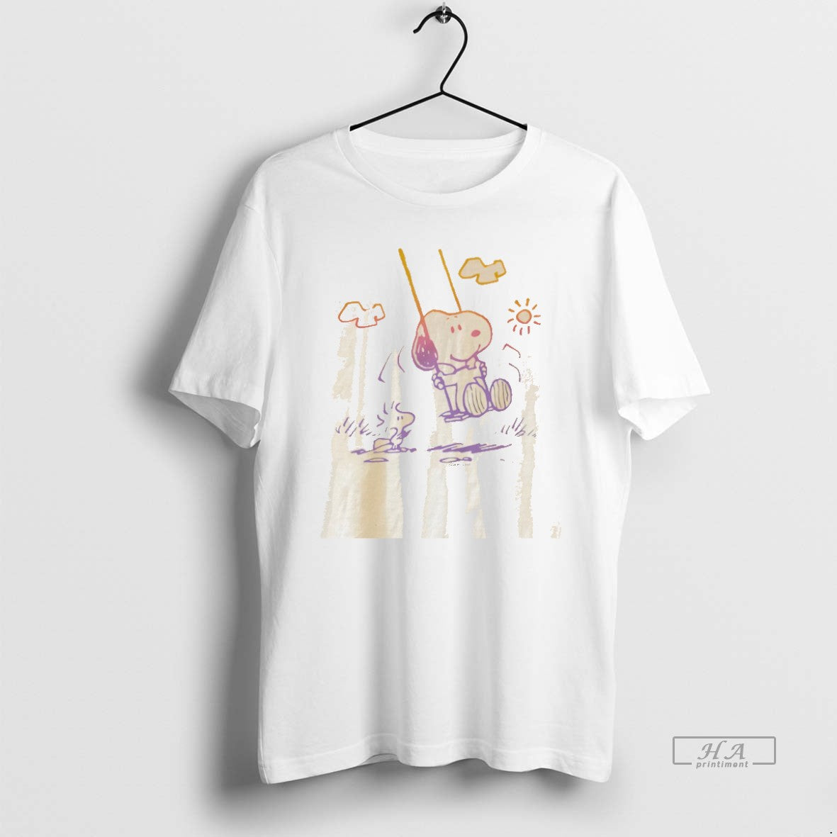 Official Embroidered Crewneck Snoopy And Woodstock