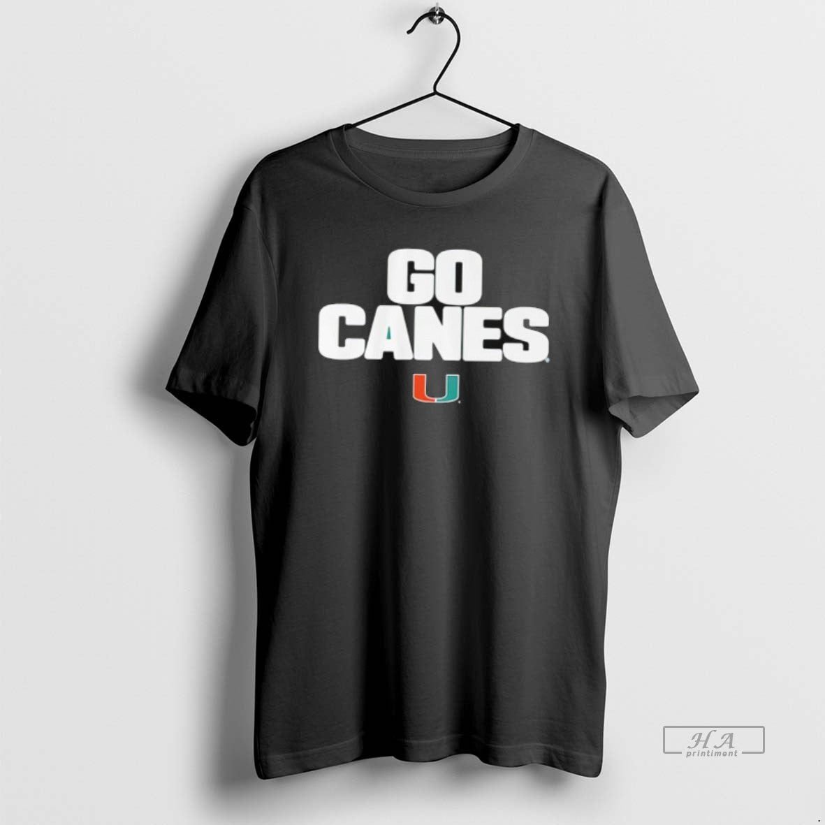 Official Go Canes Miami Hurricanes Orange Green Logo