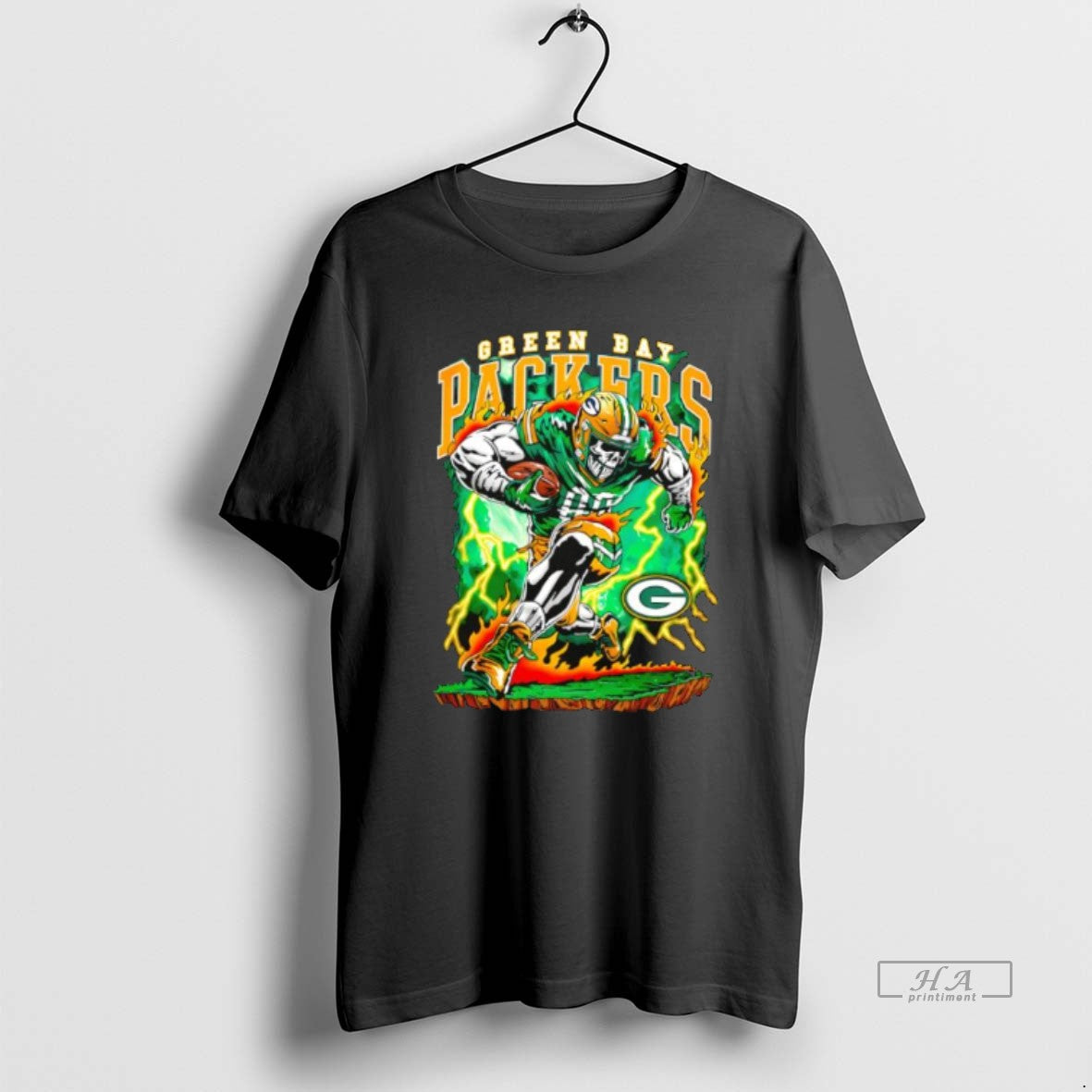 Official Green Bay Rush Football Skeleton Graphic