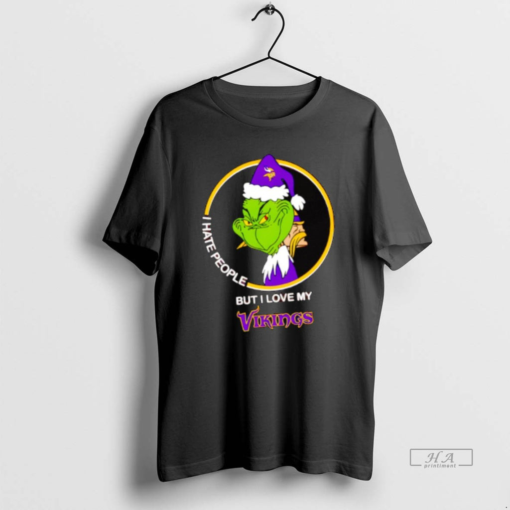 Official Grinch I Hate People But I Love My Vikings Minnesota Vikings