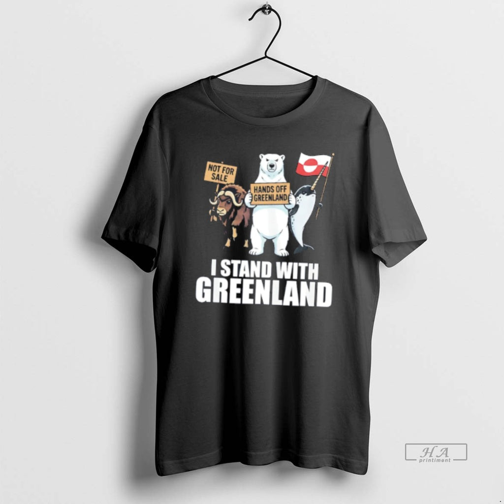 Official I Stand With Greenland Not For Sale Hands Of Greenland Tee