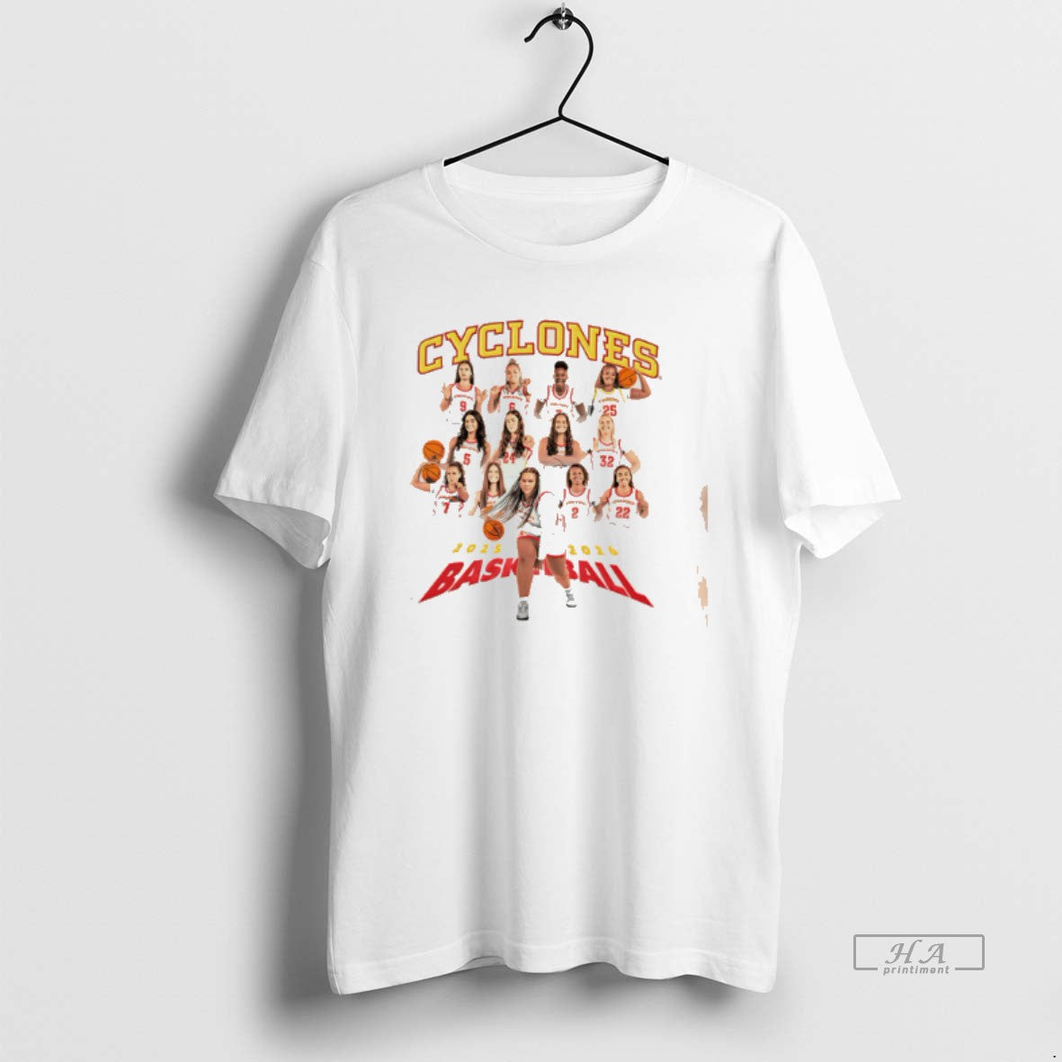 Official Iowa State Womens Basketball Team Collage Tee