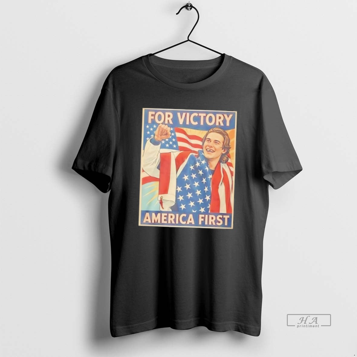 Official Jack Hughes For Victory America First Tee