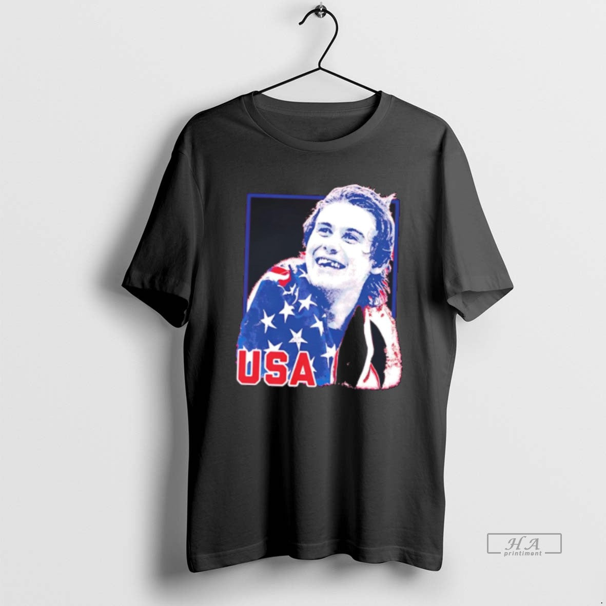Official Jack Hughes Teeth Team Usa Mens Hockey Champions Tee
