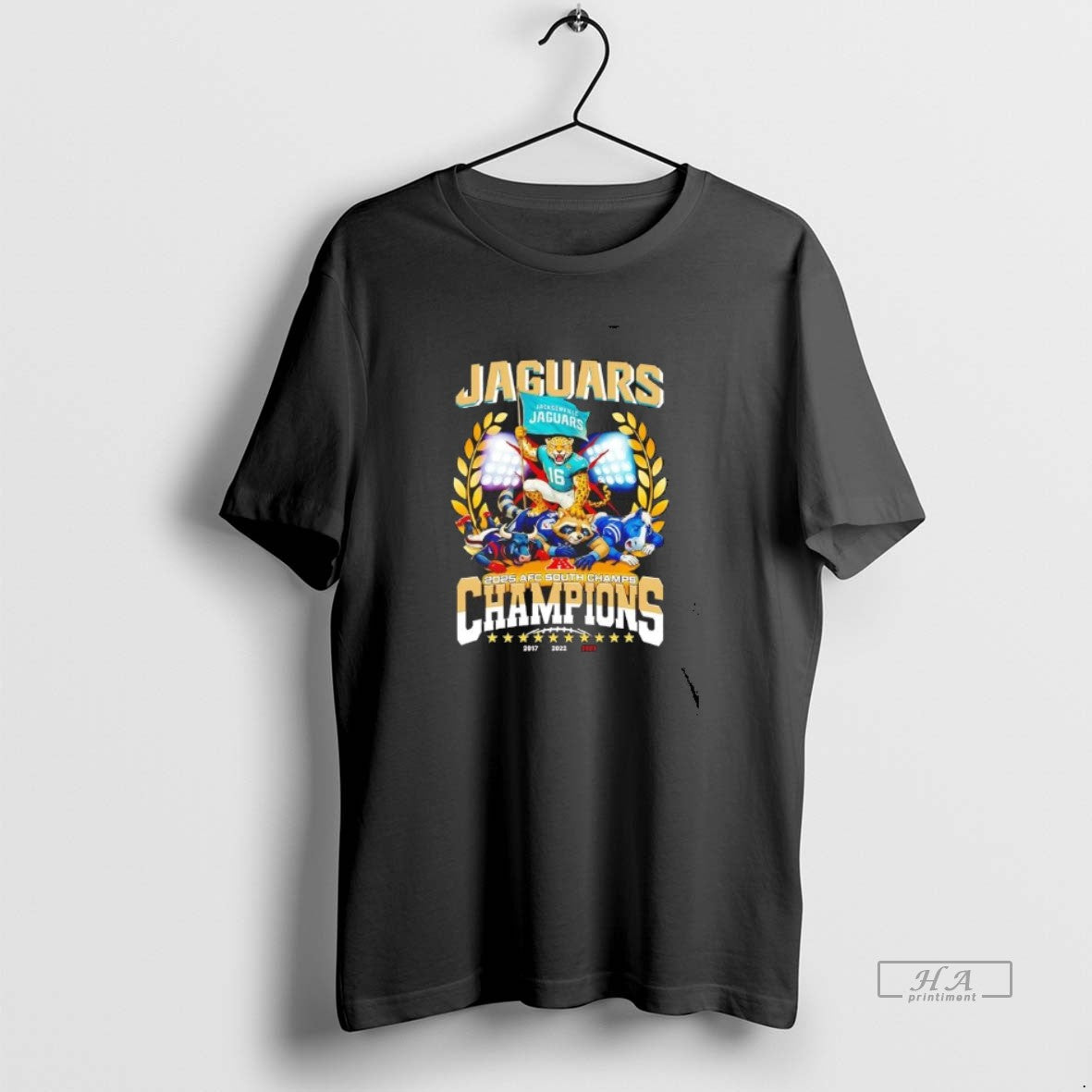 Official Jacksonville Jaguars 2025 Afc South Champions Mascot Flag