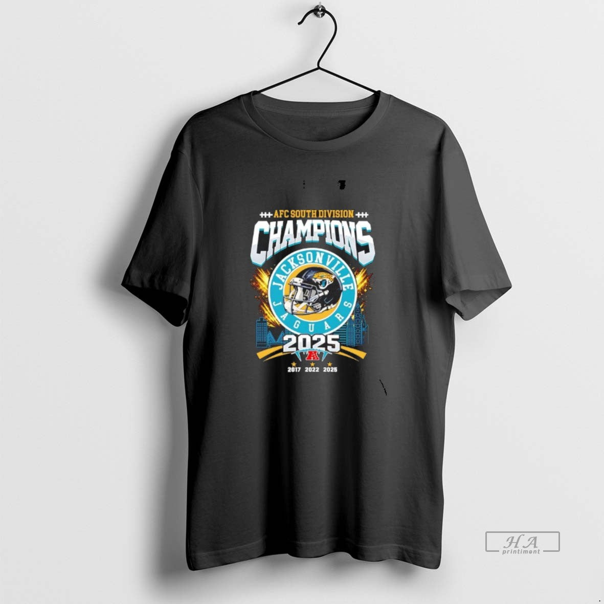 Official Jacksonville Jaguars 2025 Afc South Division Champions Helmet