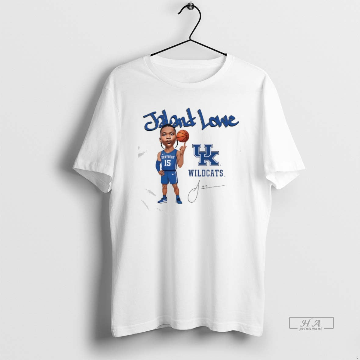 Official Jaland Lowe Uk Wildcats Caricature Signature