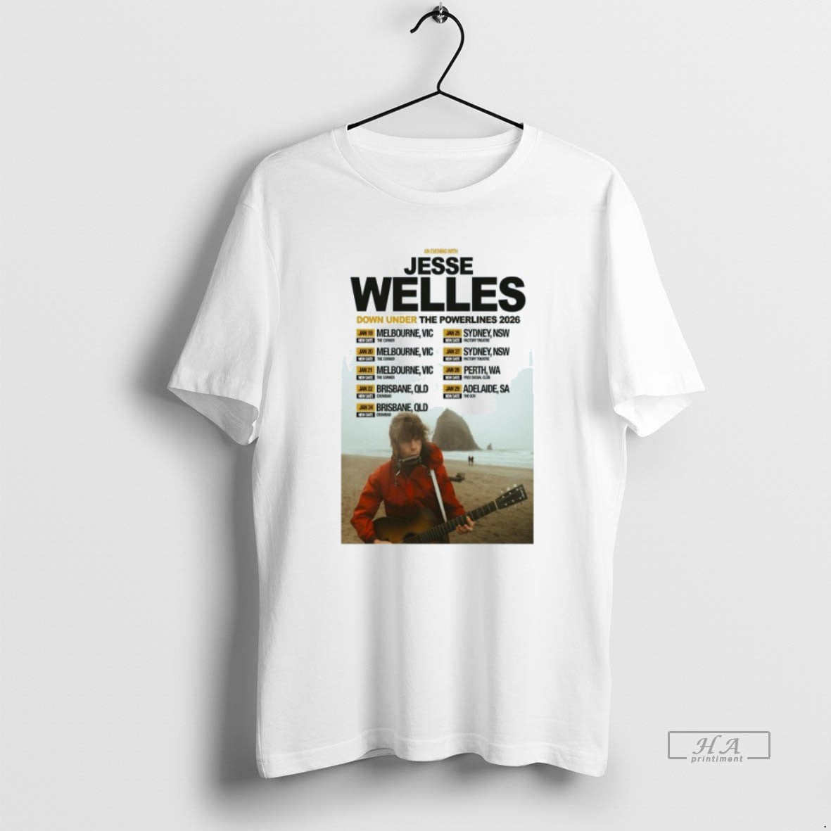 Official Jesse Welles Down Under The Powerlines 2026 Tour