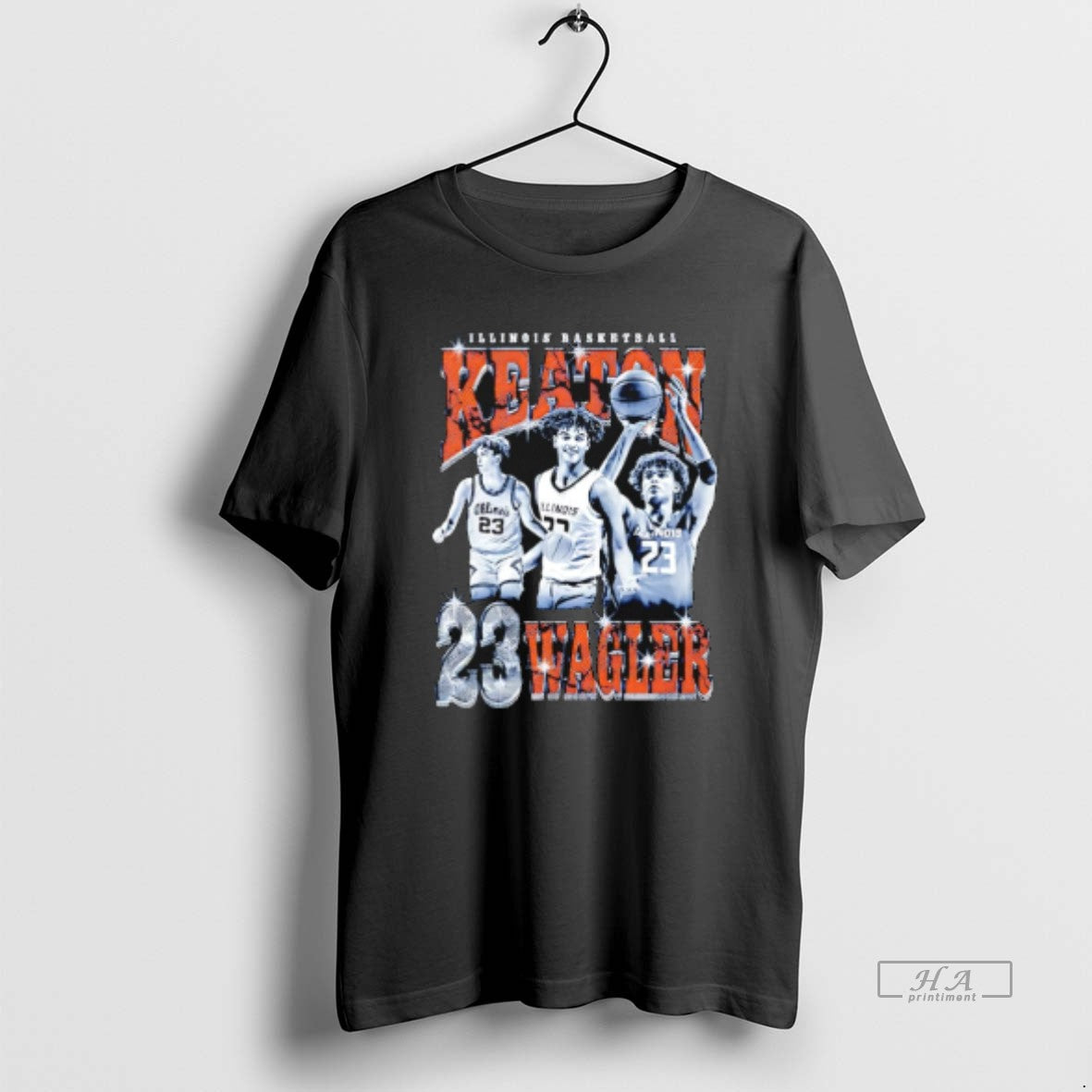 Official Keaton Wagler Illinois Fighting Illini Graphic