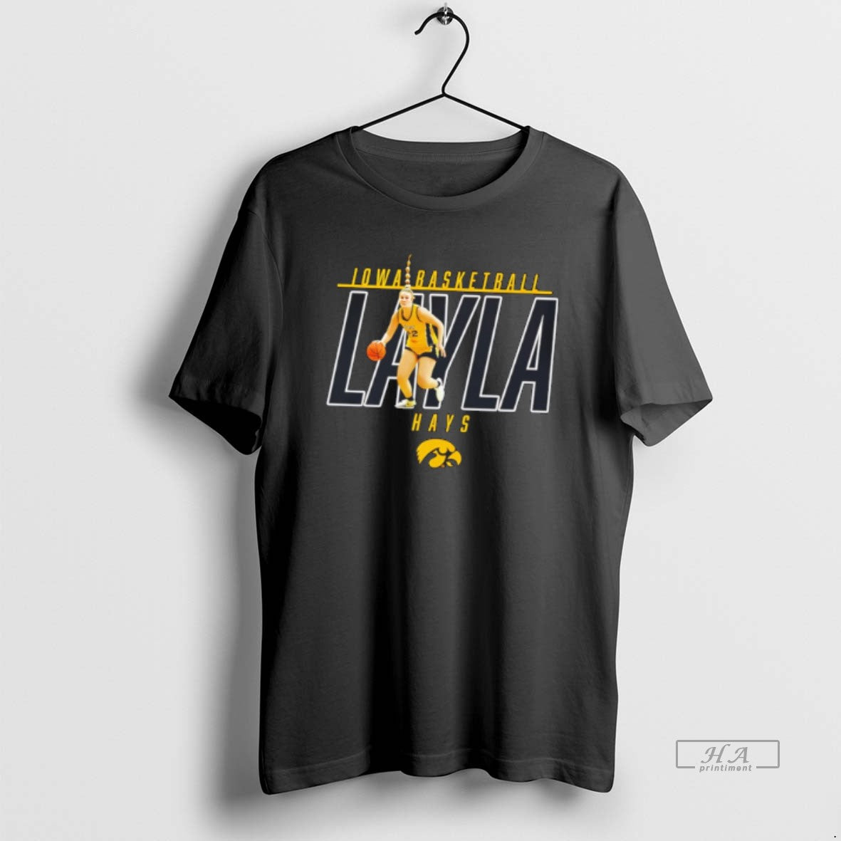 Official Layla Hays Iowa Hawkeyes Illustrated Tee