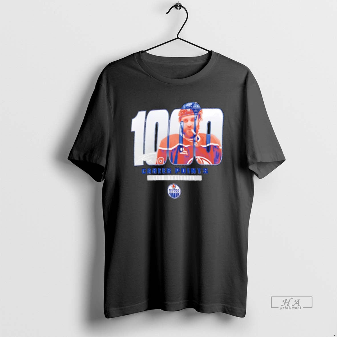 Official Leon Draisaitl Edmonton Oilers 1000 Career Points Legacy Signature