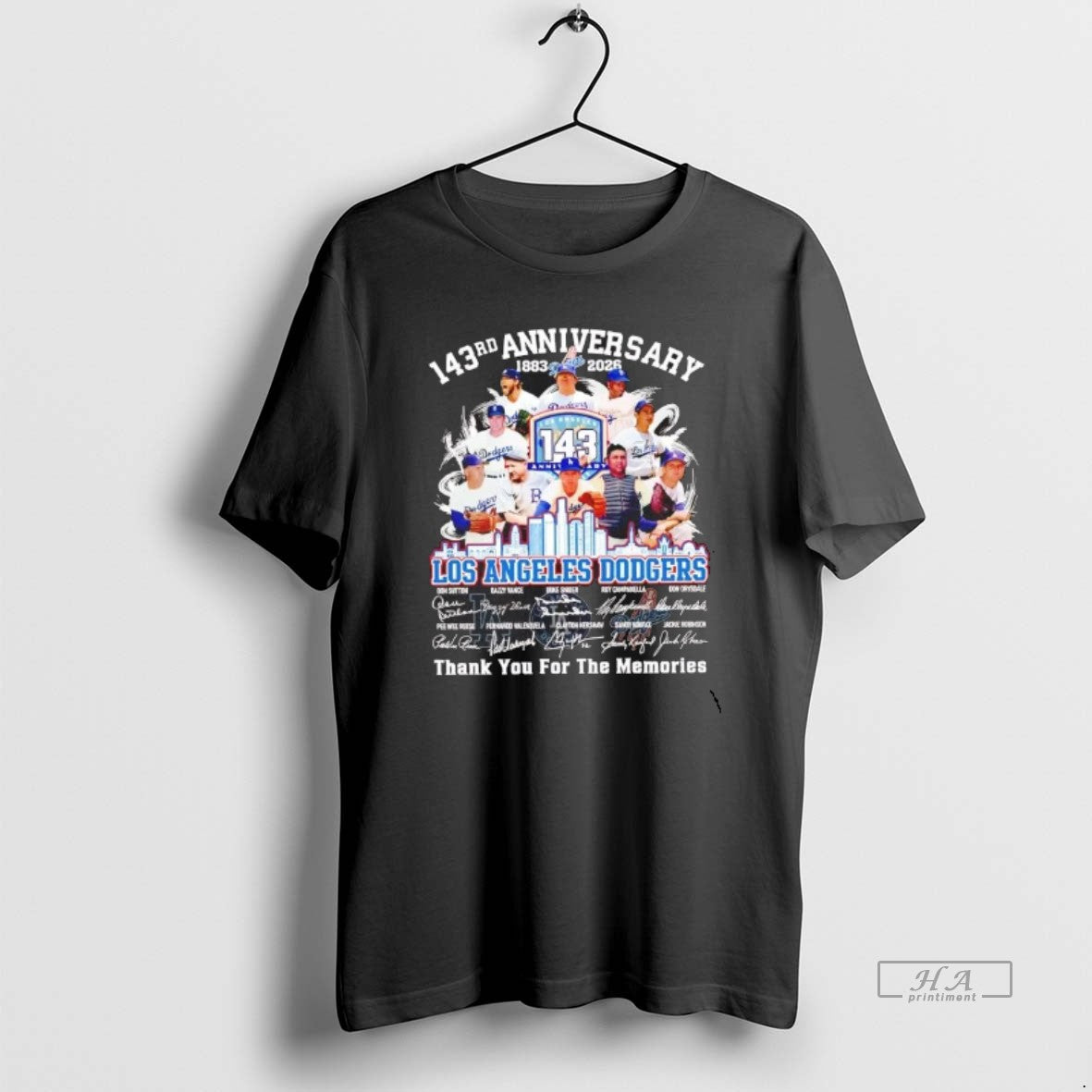 Official Los Angeles Dodgers 143rd Anniversary 1883 2026 Team Players