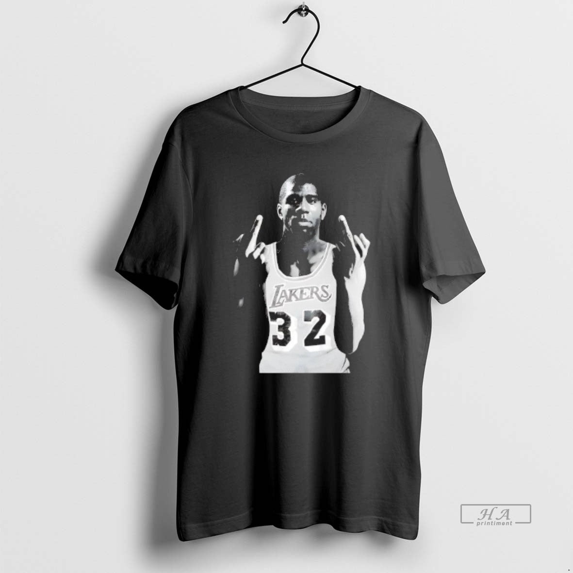 Official Magic Johnson Middle Finger Los Angeles Lakers