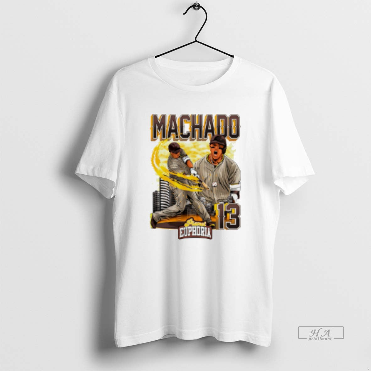Official Manny Machado San Diego Padres Hand Drawn Artwork