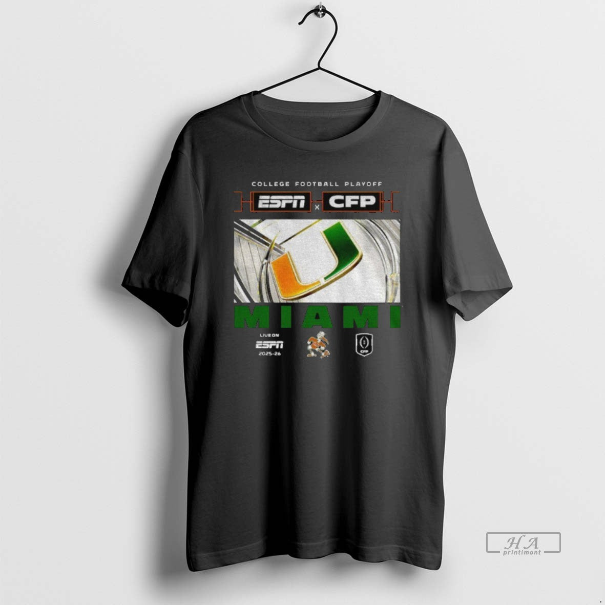 Official Miami Hurricanes Black Espn College Gameday College Football Playoff