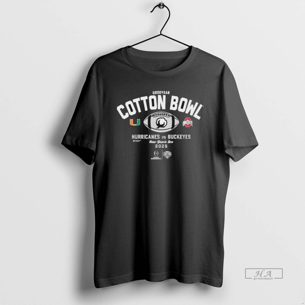 Official Miami Hurricanes Vs Ohio State Buckeyes 2025 Goodyear Cotton Bowl Matchup