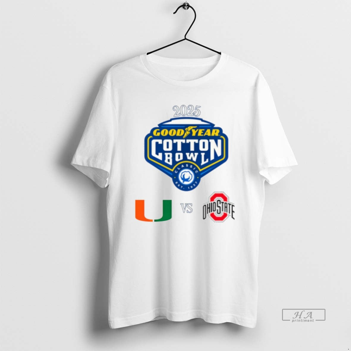 Official Miami Hurricanes Vs Ohio State Buckeyes 2025 Goodyear Cotton Bowl