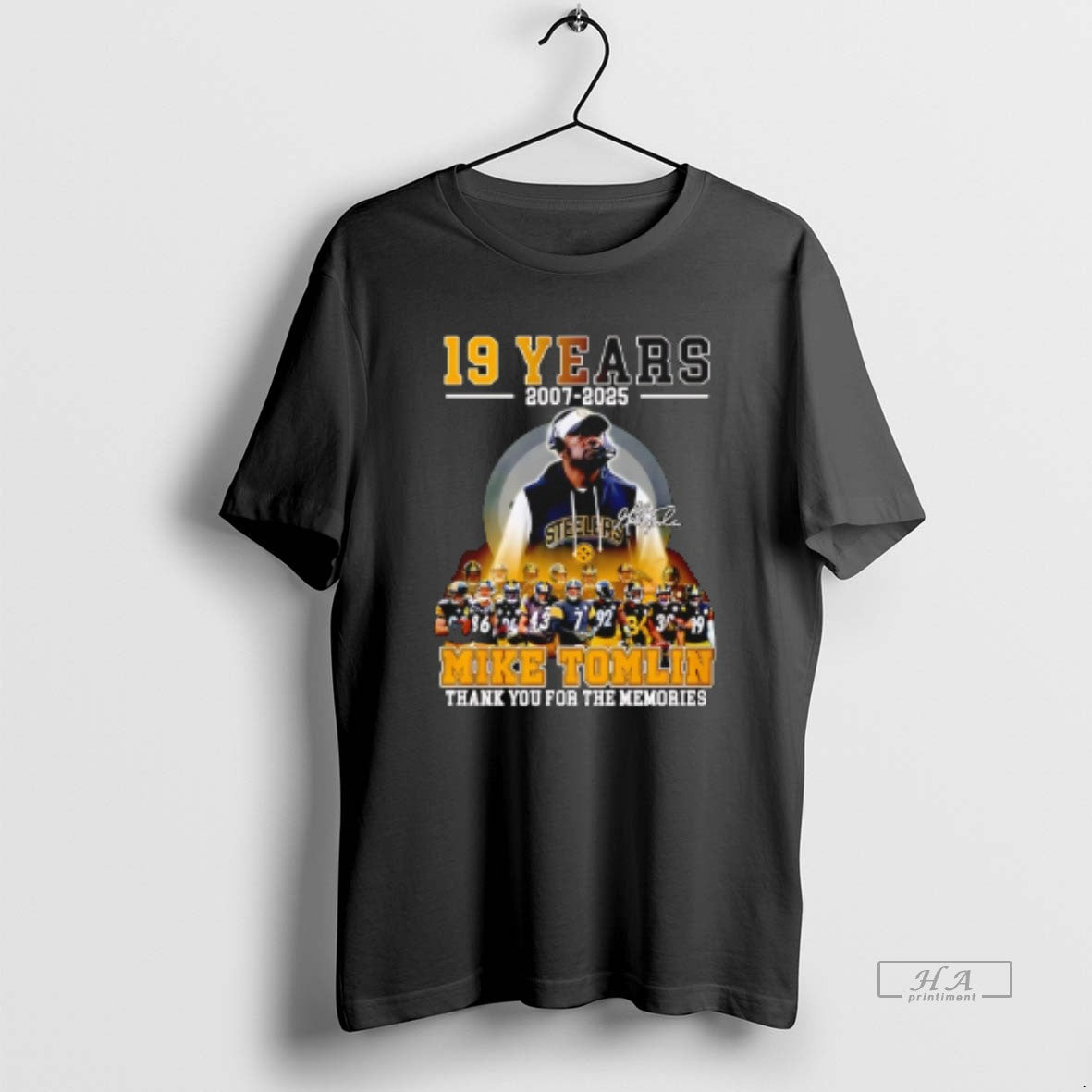 Official Mike Tomlin Pittsburgh Steelers 19 Years 2007 2025 Thank You Signature