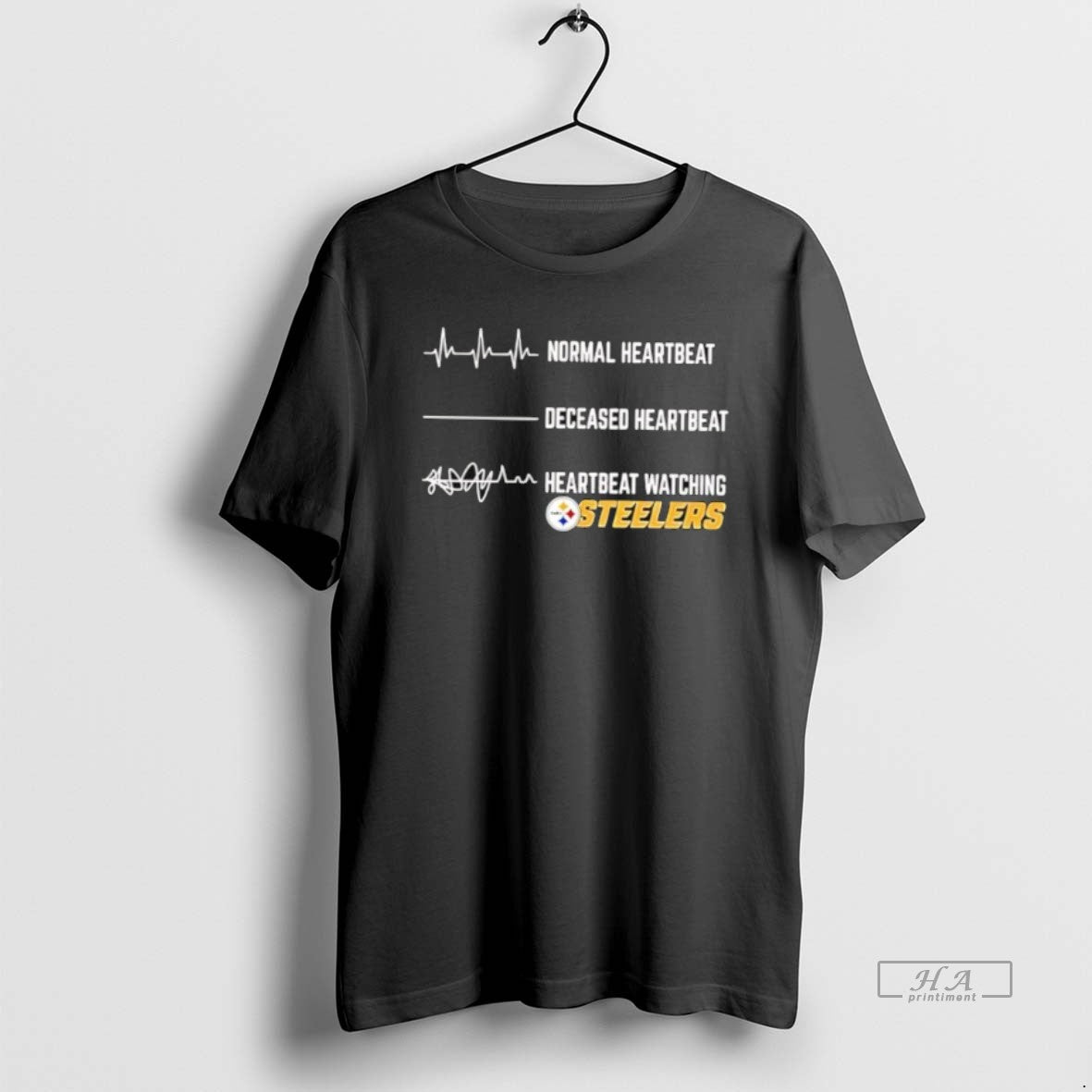 Official Nfl Normal Heartbeat Deceased Heartbeat Heartbeat Watching Pittsburgh Steelers