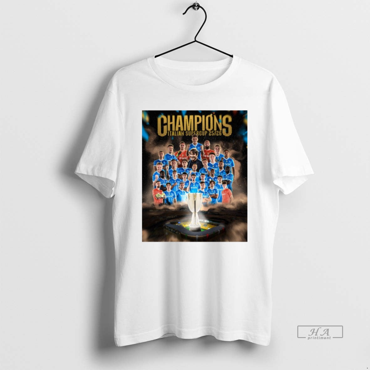 Official Napoli Defeated Bologna Football 2025 26 Italian Super Cup Champions