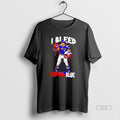 Official New England Patriots I Bleed Red And Blue Tee