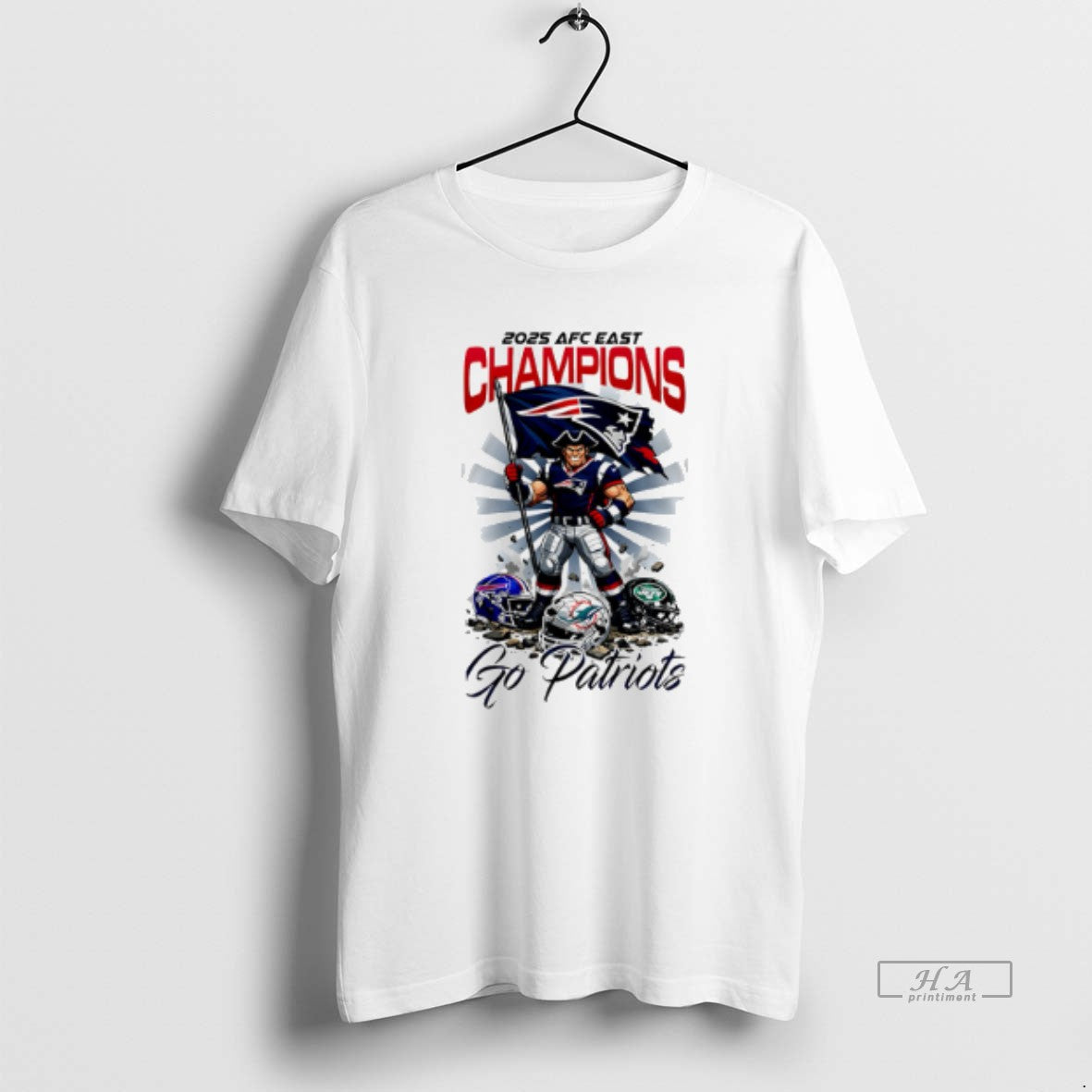 Official New England Patriots Nfl Afc East Champions Super Bowl 2025 Mascot