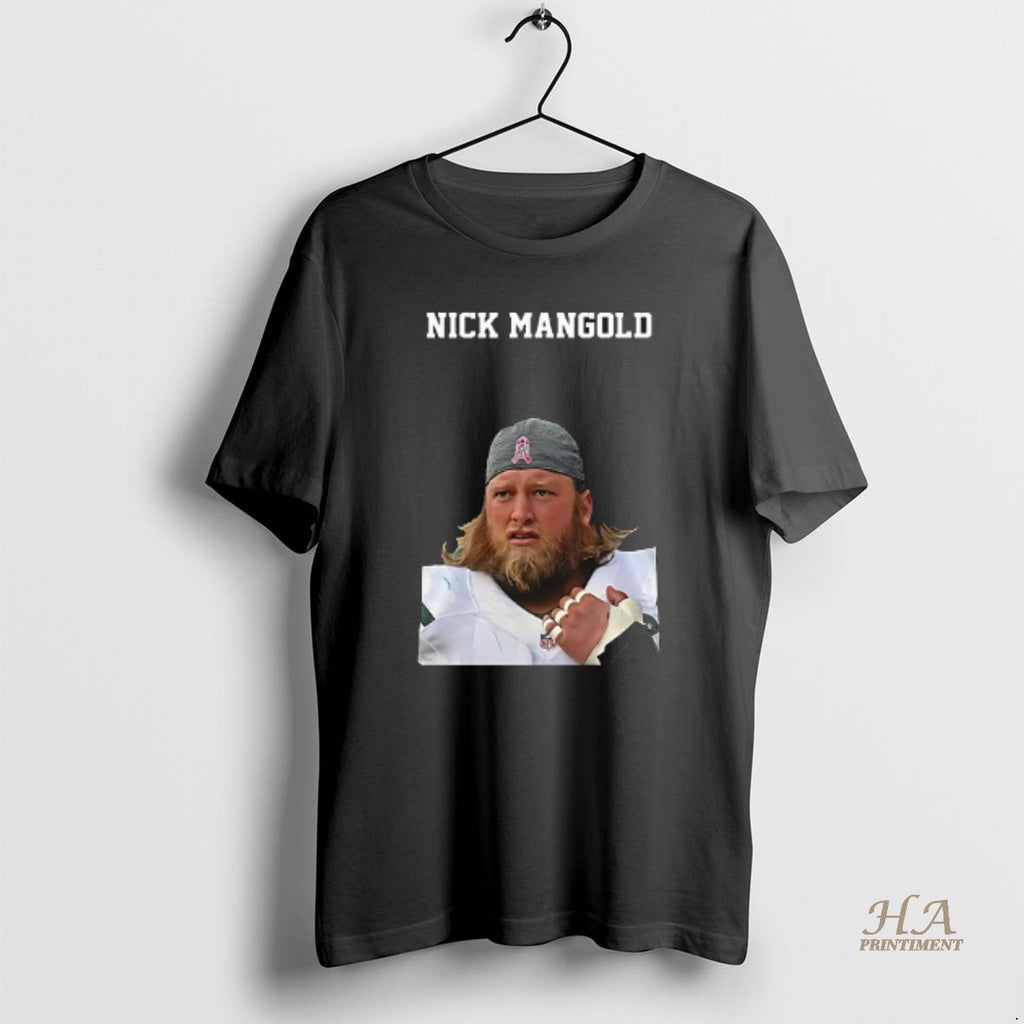 Official New York Jets Nick Mangold In Memory Of Mangold Beard Graphic Signature