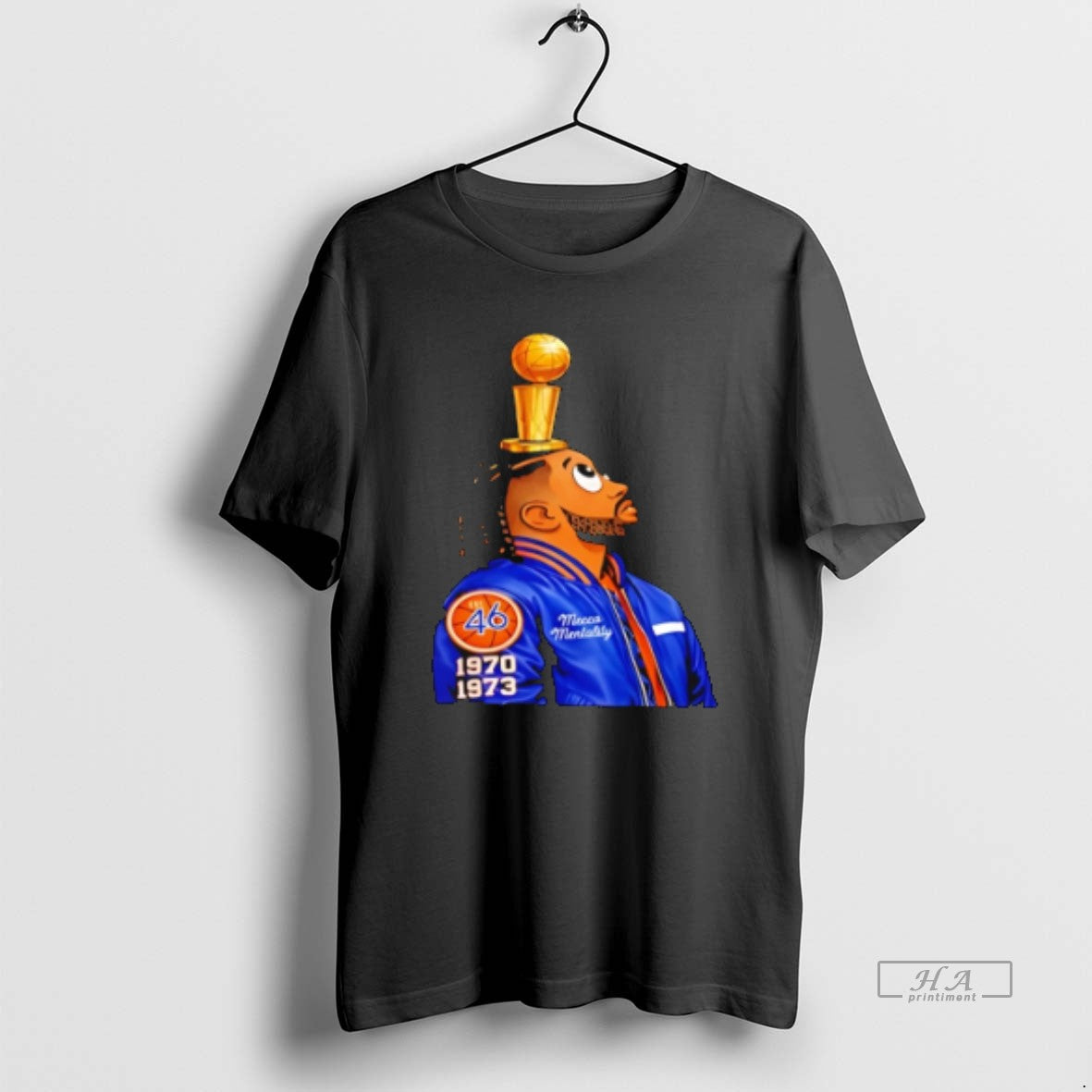 Official New York Knicks 2025 Nba Cup Champions Trophy Caricature