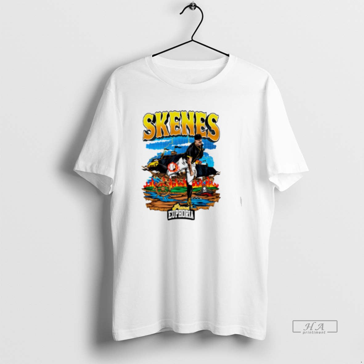 Official Paul Skenes Pittsburgh Pirates Hand Drawn Artwork