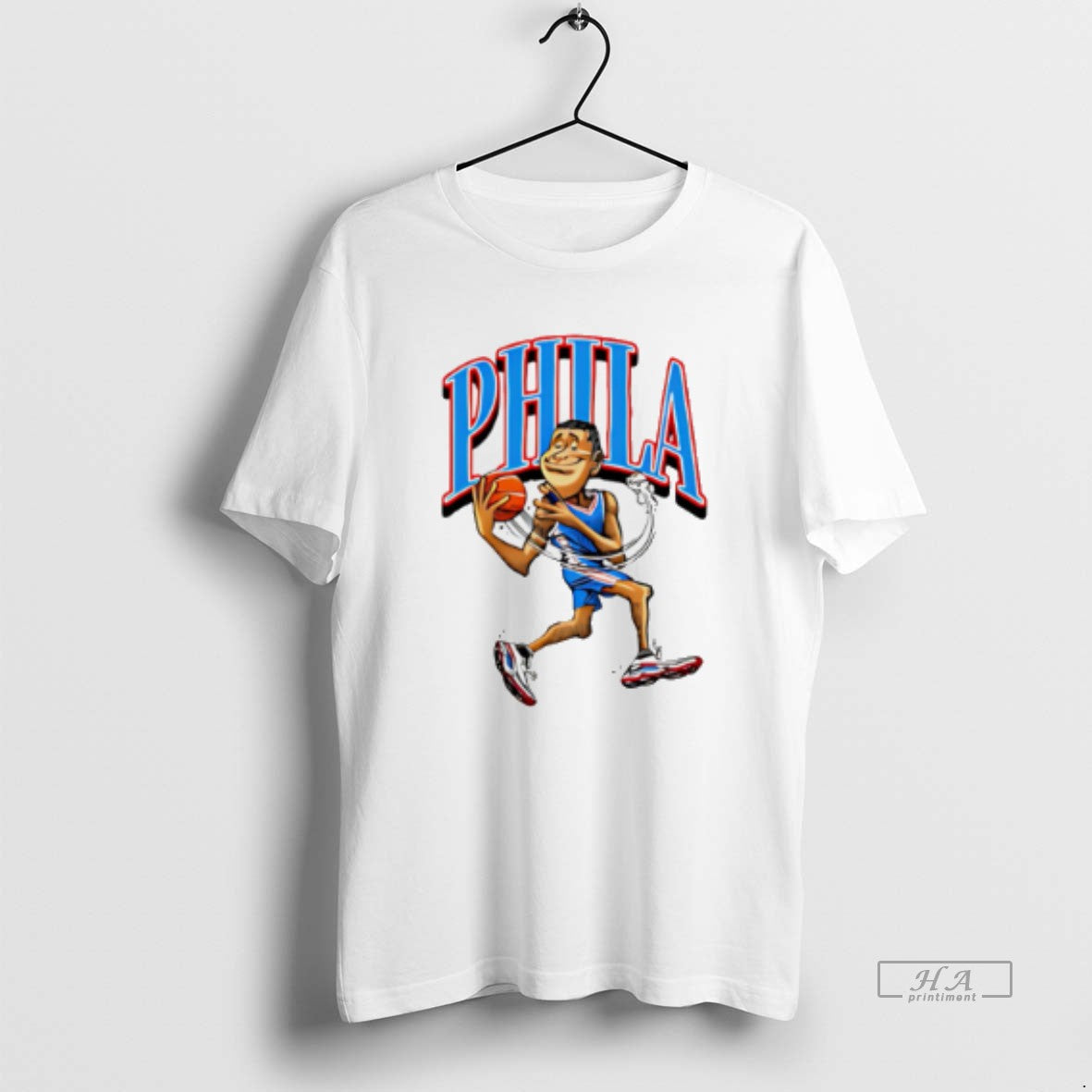 Official Philadelphia 76ers Basketball Player Caricature