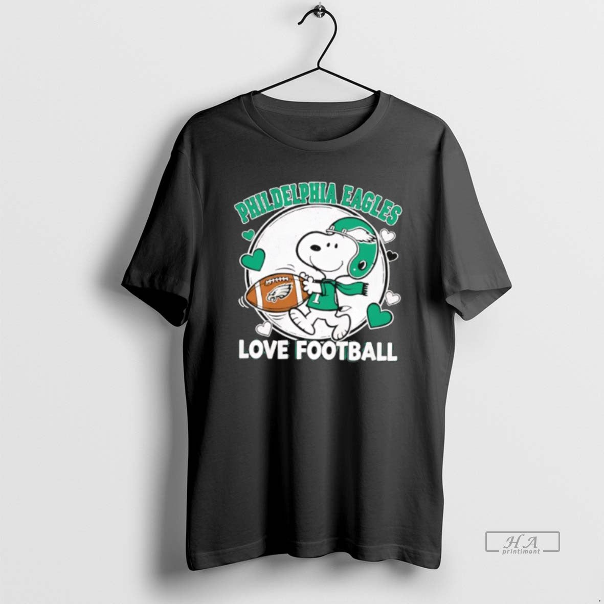 Official Philadelphia Eagles Snoopy Love Football Cute Peanuts