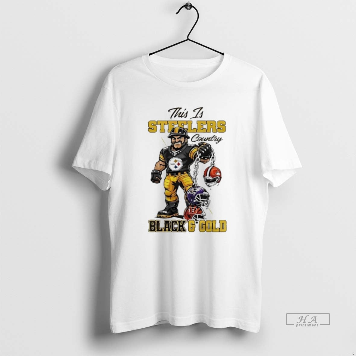 Official Pittsburgh Steelers Afc North Champions 2025 Black And Gold Mascot
