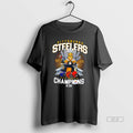 Official Pittsburgh Steelers Afc North Champions 2025 Destroy All Kings Graphic